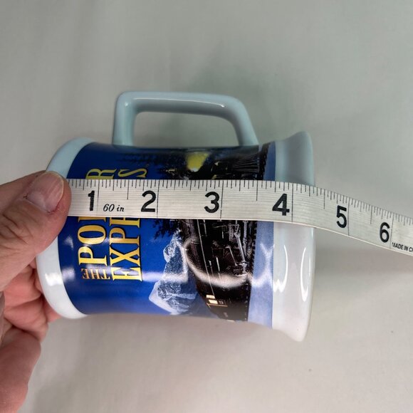 The Polar Express Mug 3D With Gold Rim BELIEVE Coffee Hot Chocolate Christmas - Picture 8 of 10